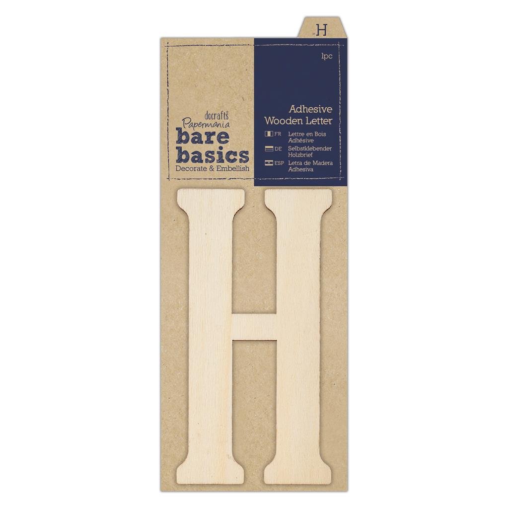 Papermania Bare Basics Adhesive Wooden Alphabet Letters Home Decoration Scrapbooking Crafts - Home - Crafts