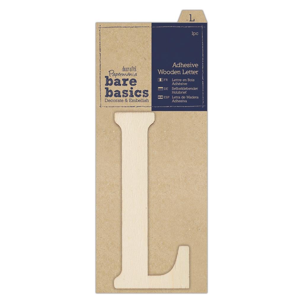 Papermania Bare Basics Adhesive Wooden Alphabet Letters Home Decoration Scrapbooking Crafts - Home - Crafts