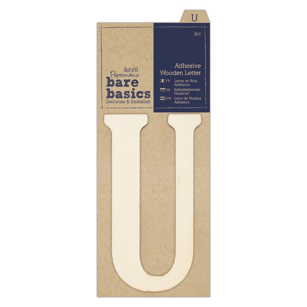 Papermania Bare Basics Adhesive Wooden Alphabet Letters Home Decoration Scrapbooking Crafts - Home - Crafts