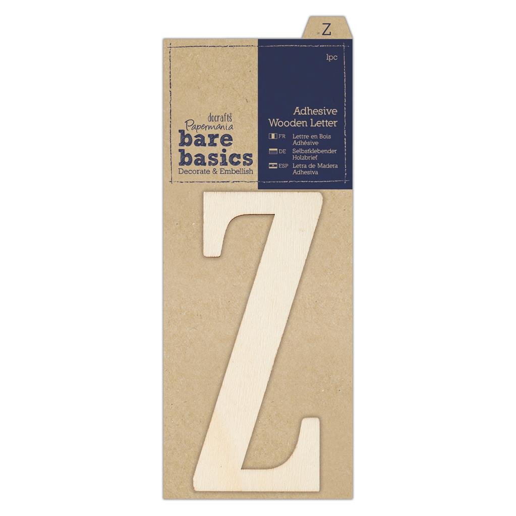 Papermania Bare Basics Adhesive Wooden Alphabet Letters Home Decoration Scrapbooking Crafts - Home - Crafts