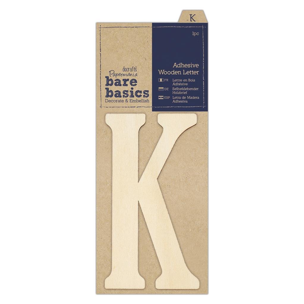 Papermania Bare Basics Adhesive Wooden Alphabet Letters Home Decoration Scrapbooking Crafts - Home - Crafts