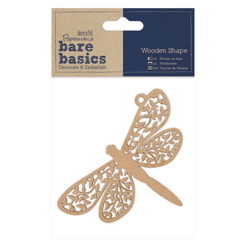 Papermania Bare Basics Dragonfly Shaped Wooden Home Decor Scrapbooking Crafts - Home - Crafts