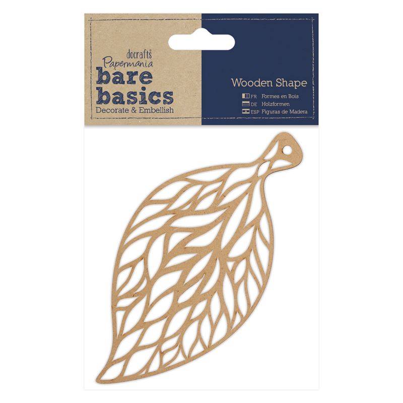 Papermania Bare Basics Filigree Leaf Shaped Wooden Home Decor Scrapbooking Crafts - Home - Crafts
