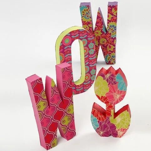 Papier-Mâché Card Board Letters | 20cm Tall 25cm Thick | Numbers Symbols Creative Project Art Decoration
