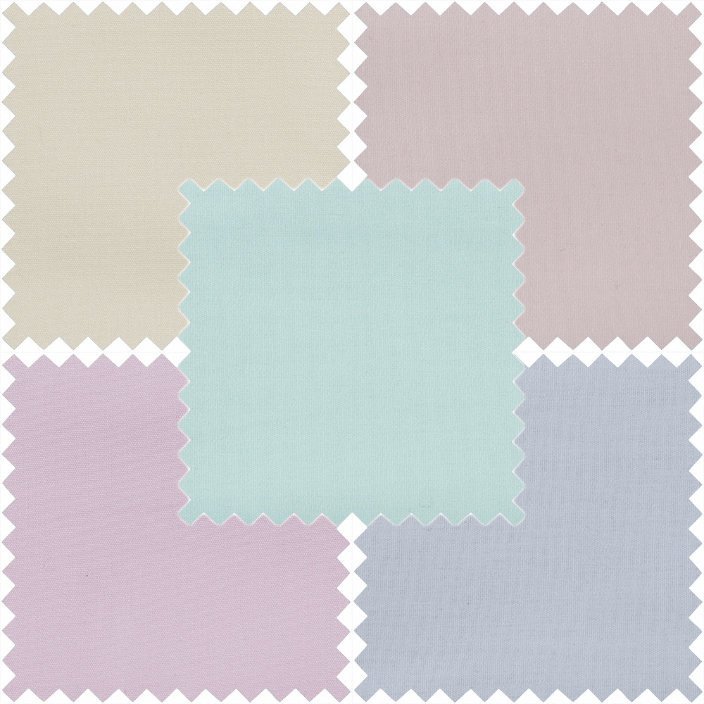 Pastel Colours Fabrics Fat Quarter Tartans 100% Cotton Pack of 5