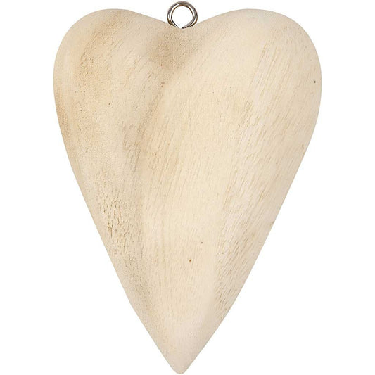 Paulownia Wood Solid Heart With Eye Home Decoration Crafts 11.5x8.5x3 cm - Home - Crafts