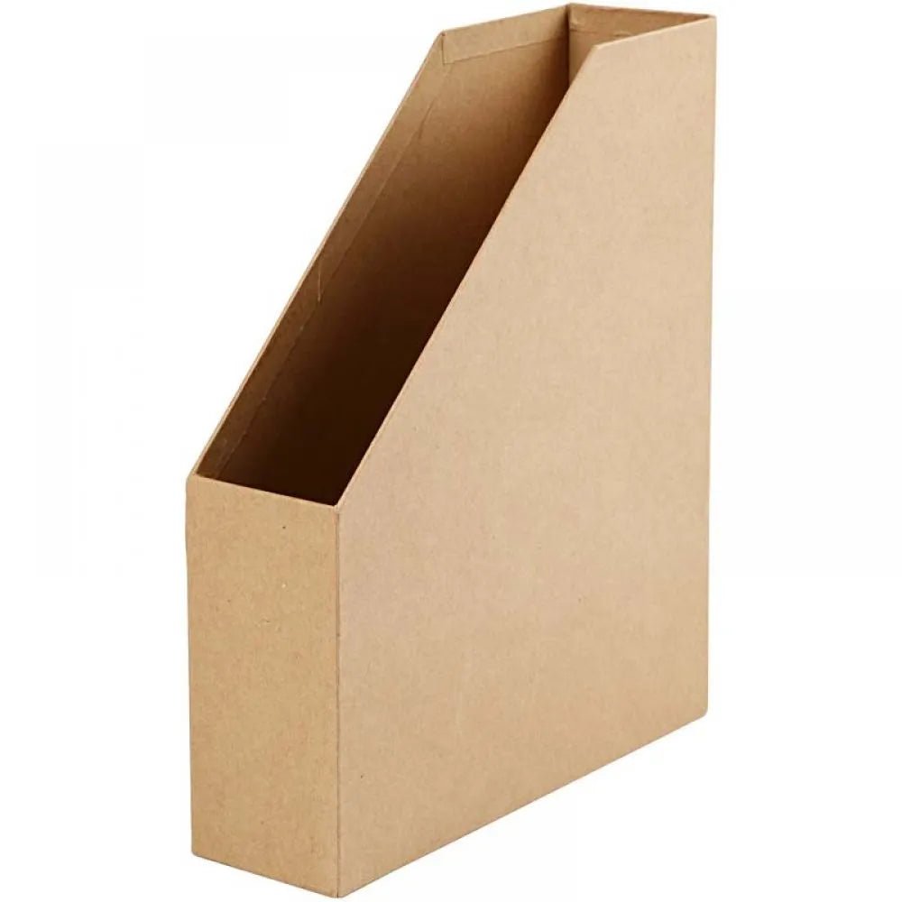Plain Brown Magazine Folder Holder Box Craft Paper Mache Make Own Decoration