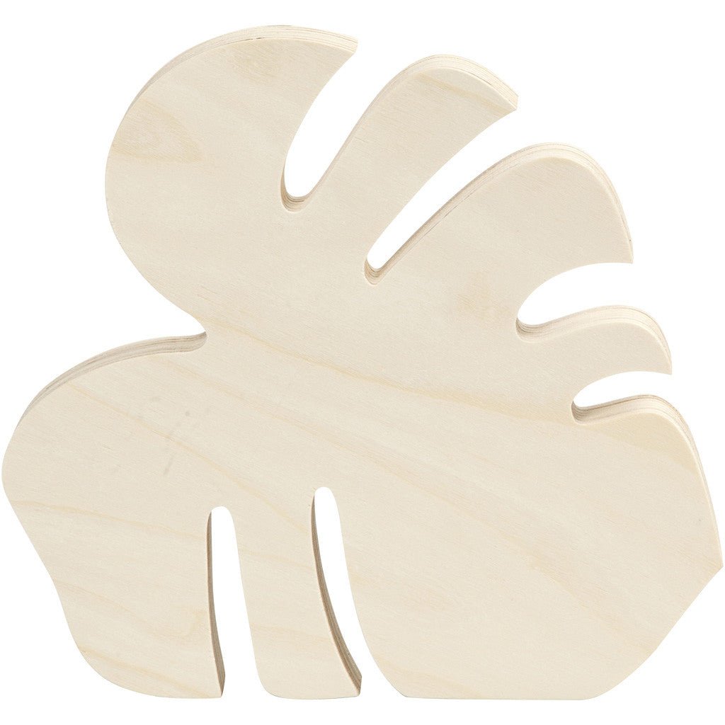 Plywood Carved Monstera Leaf Decoration Crafts W: 25 cm H: 24 cm - Home - Crafts