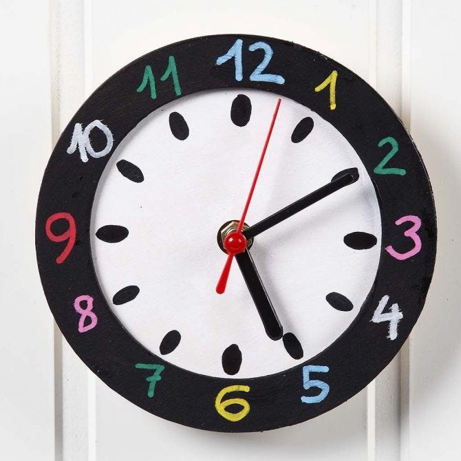 Plywood Clock With Wooden Frame For Wall Decoration 15 cm - Home - Crafts