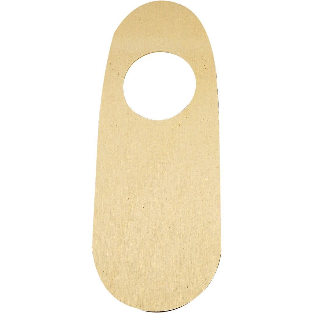 Plywood Door Sign With Hole Wooden Utility Items 25 cm - Home - Crafts