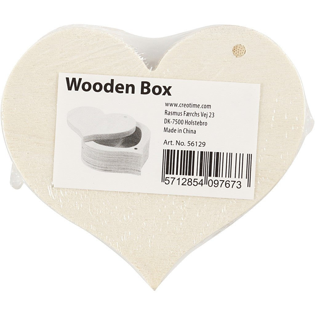 Plywood Heart Shaped Storage Box Decoration Crafts W: 9 cm - Home - Crafts