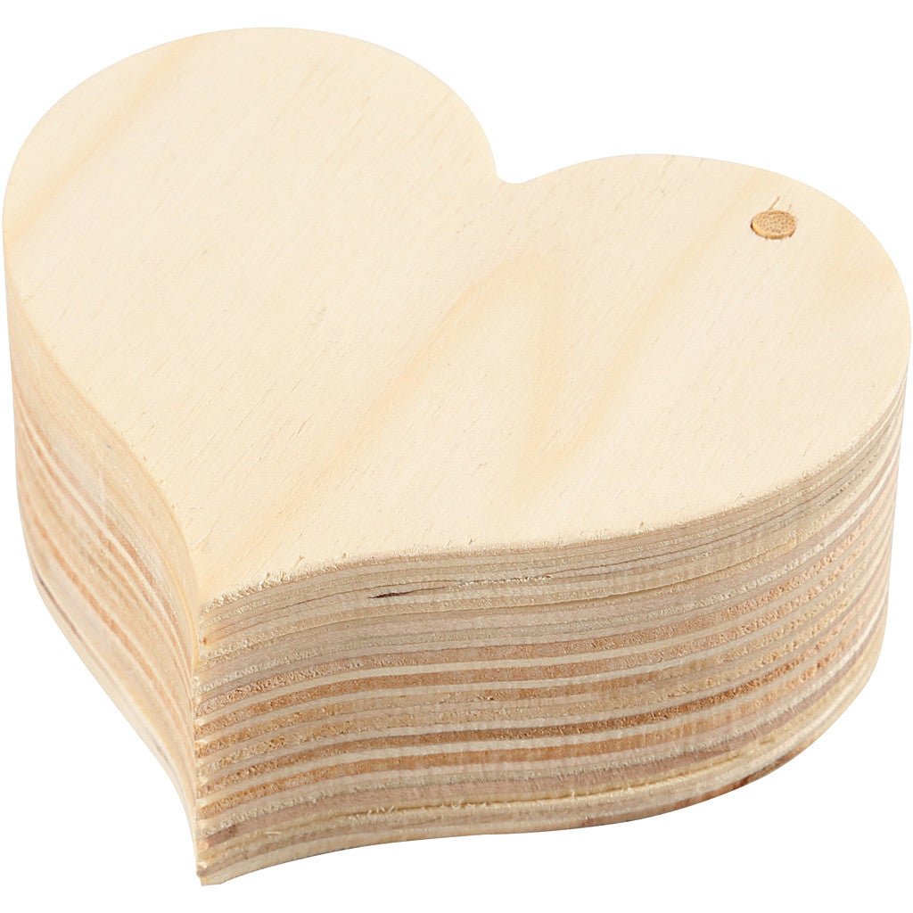 Plywood Heart Shaped Storage Box Decoration Crafts W: 9 cm - Home - Crafts