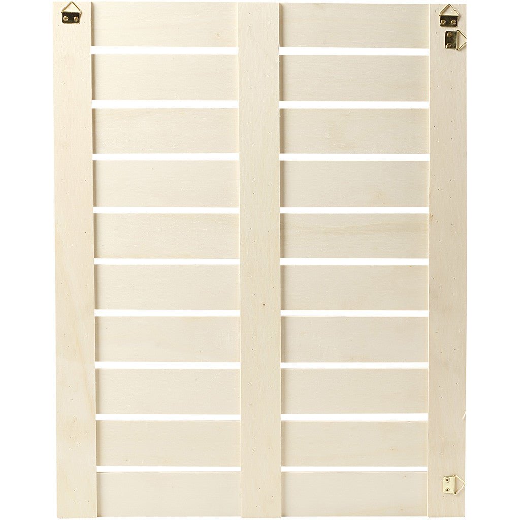 Plywood Slats Panel With Metal Brackets Home Furnishings Decorations Crafts 40x50.2x1.1 cm - Home - Crafts