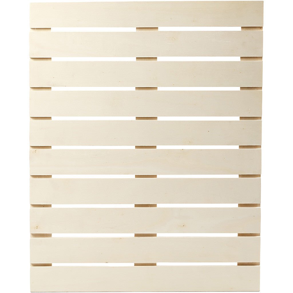 Plywood Slats Panel With Metal Brackets Home Furnishings Decorations Crafts 40x50.2x1.1 cm - Home - Crafts