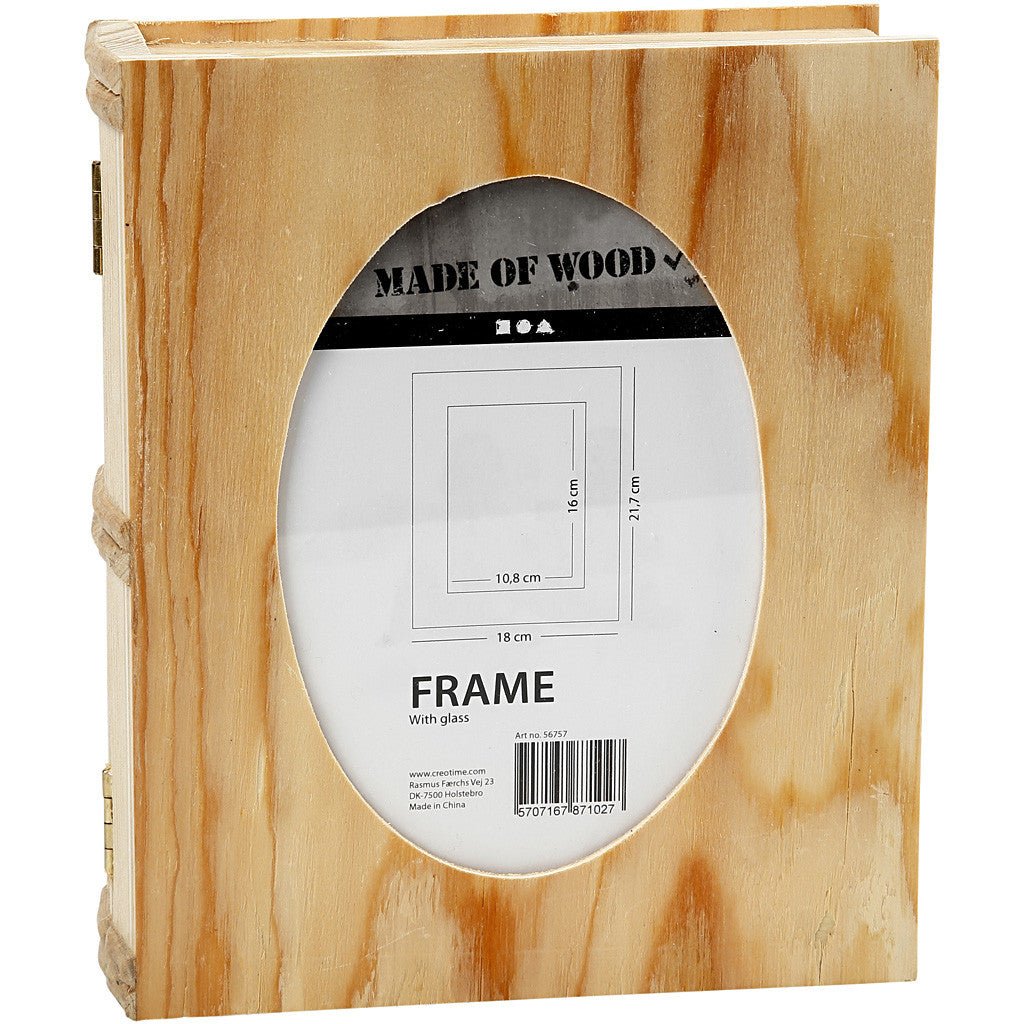 Plywood Wood Book Shaped Magnetic Closure Storage Box Decoration Crafts 21.7x18 cm - Home - Crafts