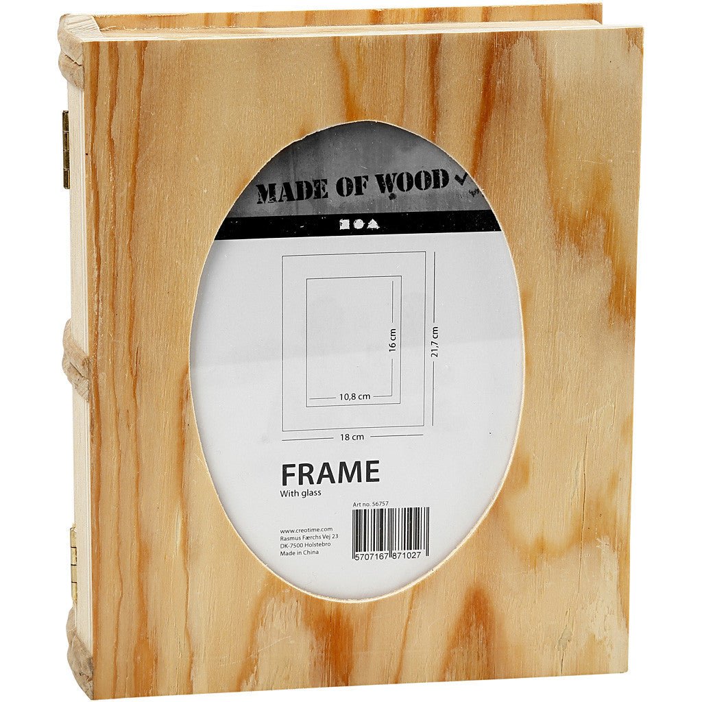 Plywood Wood Book Shaped Magnetic Closure Storage Box Decoration Crafts 21.7x18 cm - Home - Crafts
