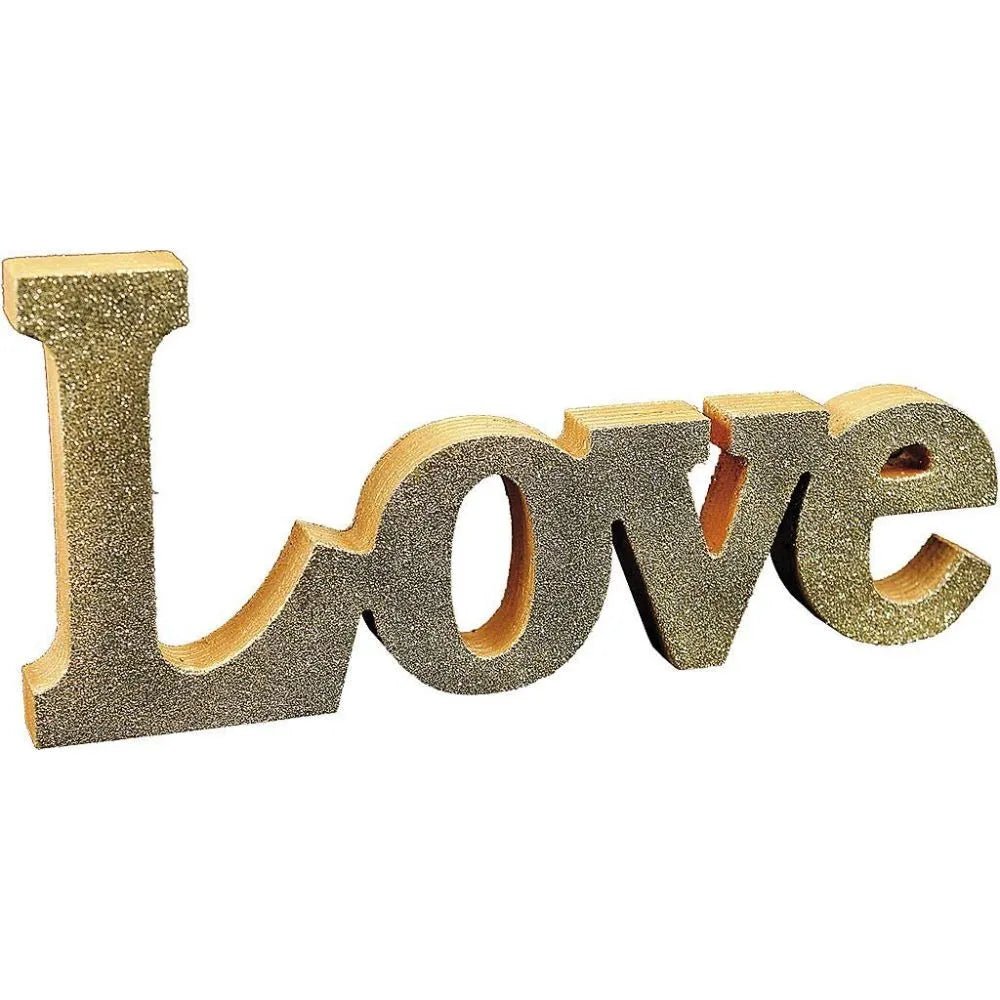 Plywood Word Motif Decoration Letters Symbols Crafts 23x10 cm T: 15 mm - Love - Home - Crafts