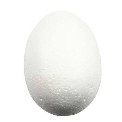 Polystyrene White EGG Oval Shape x 10 - 6 cm - Home - Crafts