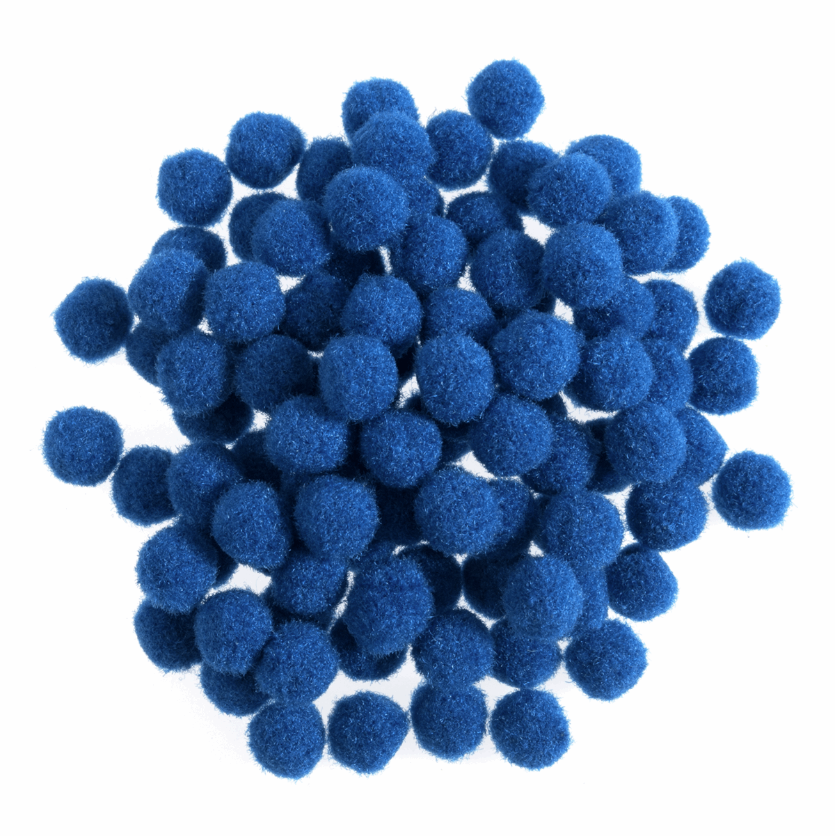 Pom Poms Solid Colour: 0.7cm: Royal Blue| 100 Pack Decorative Festive Craft Tools
