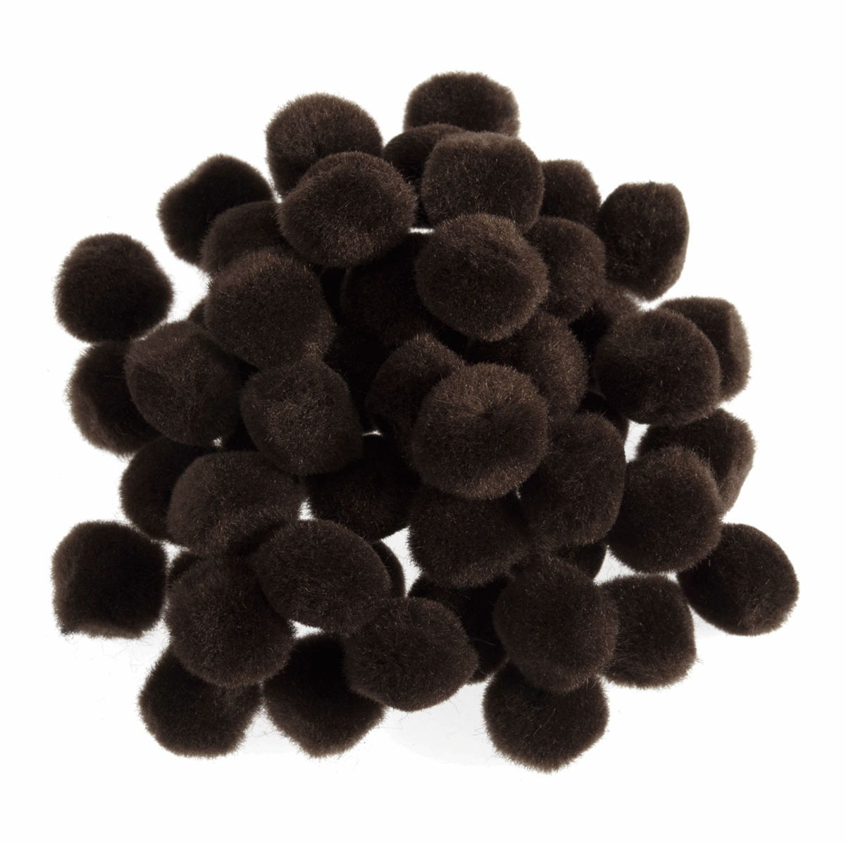 Pom Poms Solid Colour: Brown: 1.2cm| 100 Pack Decorative Festive Craft Tools