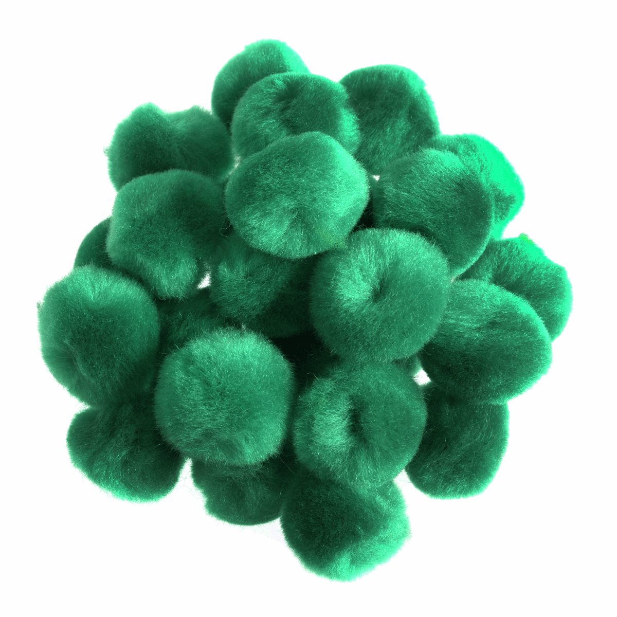 Pom Poms Solid Colour: Green: 2.5cm| 100 Pack Decorative Festive Craft Tools