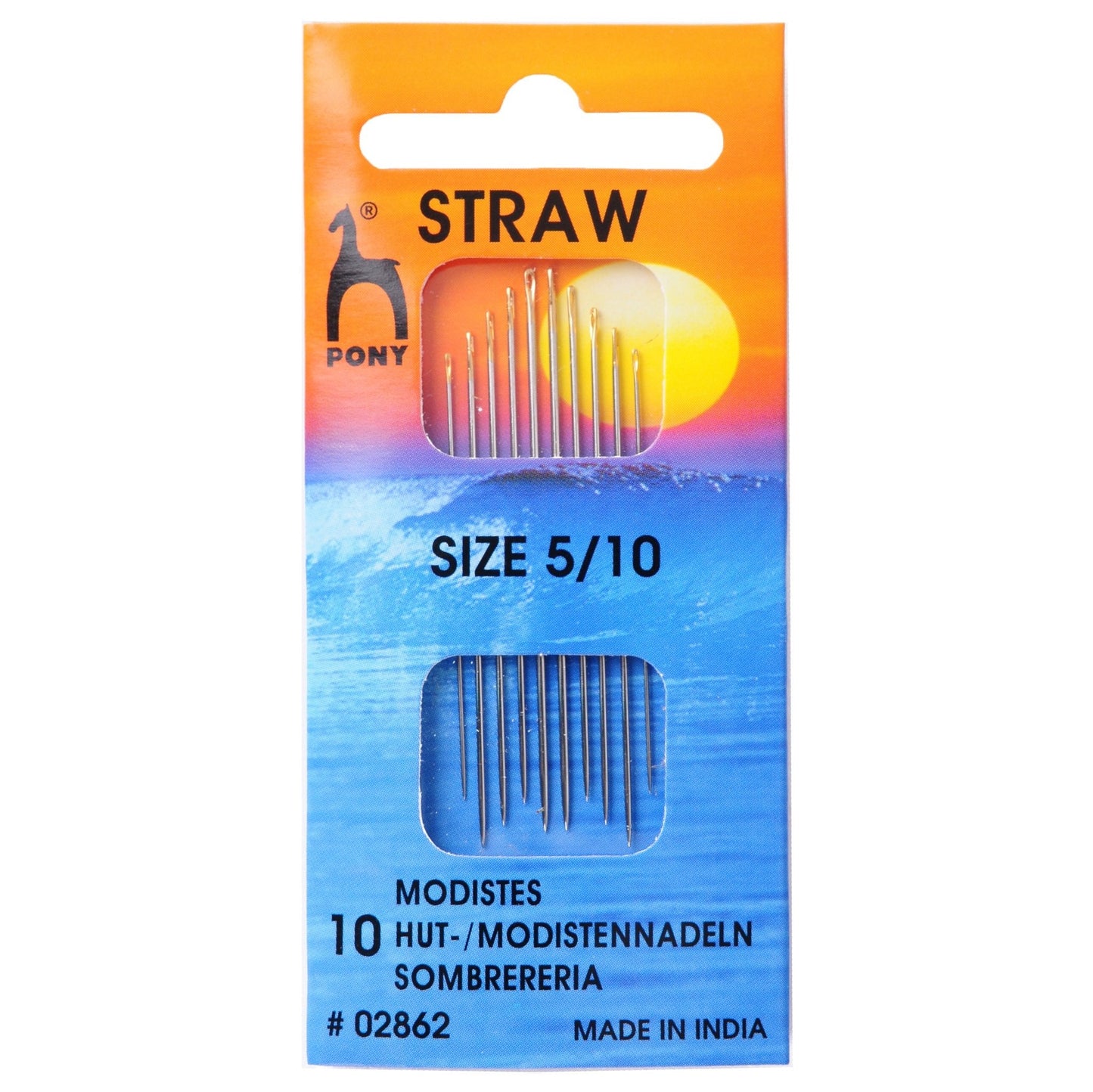 Pony Straws With Gold Eye Hand Sewing Needles Millinery Crafts - Select Size - Home - Crafts