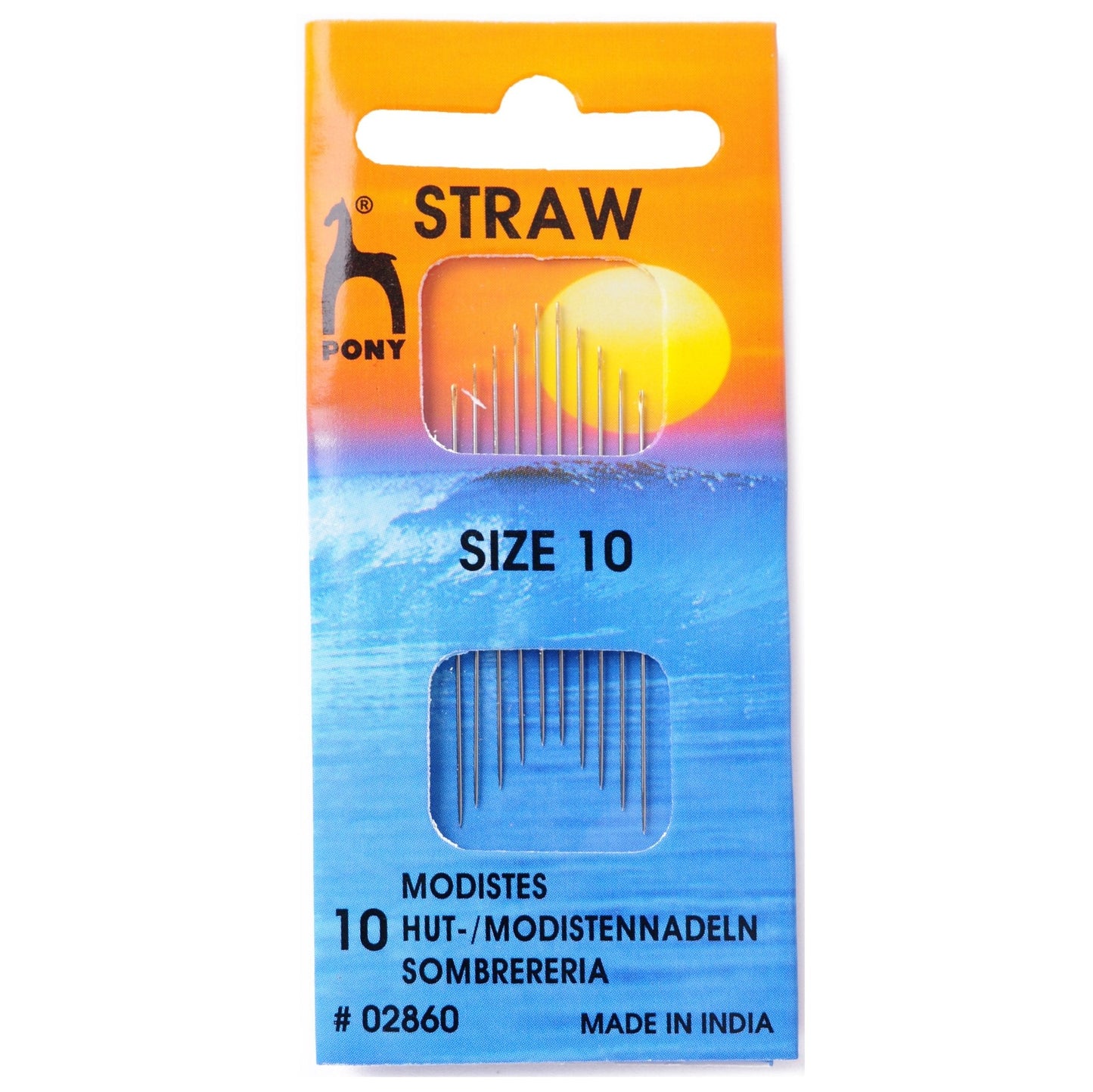 Pony Straws With Gold Eye Hand Sewing Needles Millinery Crafts - Select Size - Home - Crafts