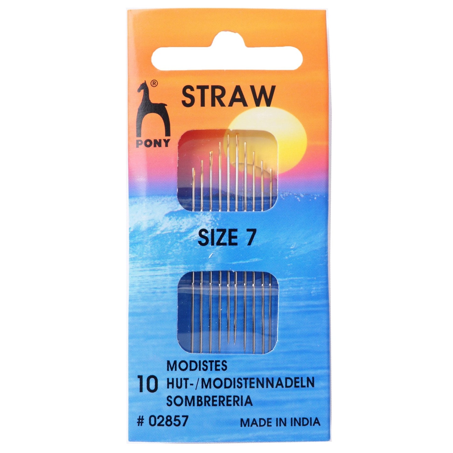 Pony Straws With Gold Eye Hand Sewing Needles Millinery Crafts - Select Size - Home - Crafts