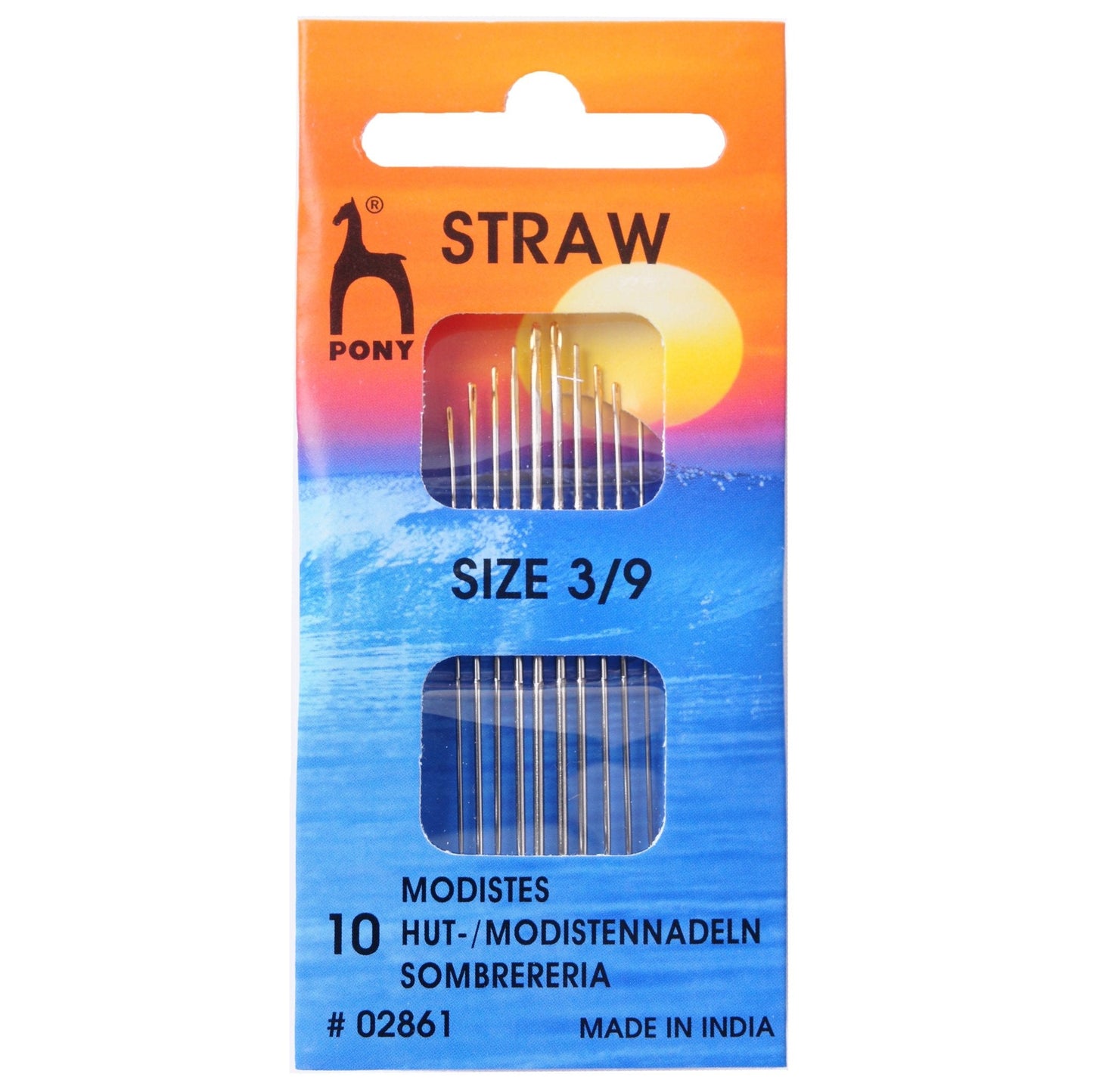 Pony Straws With Gold Eye Hand Sewing Needles Millinery Crafts - Select Size - Home - Crafts