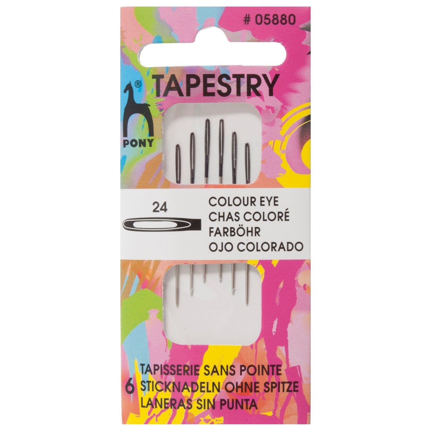 Pony Tapestry Needles Colour Coded Eye Blunt Tip Hand Sewing Craft - Select Size - Home - Crafts