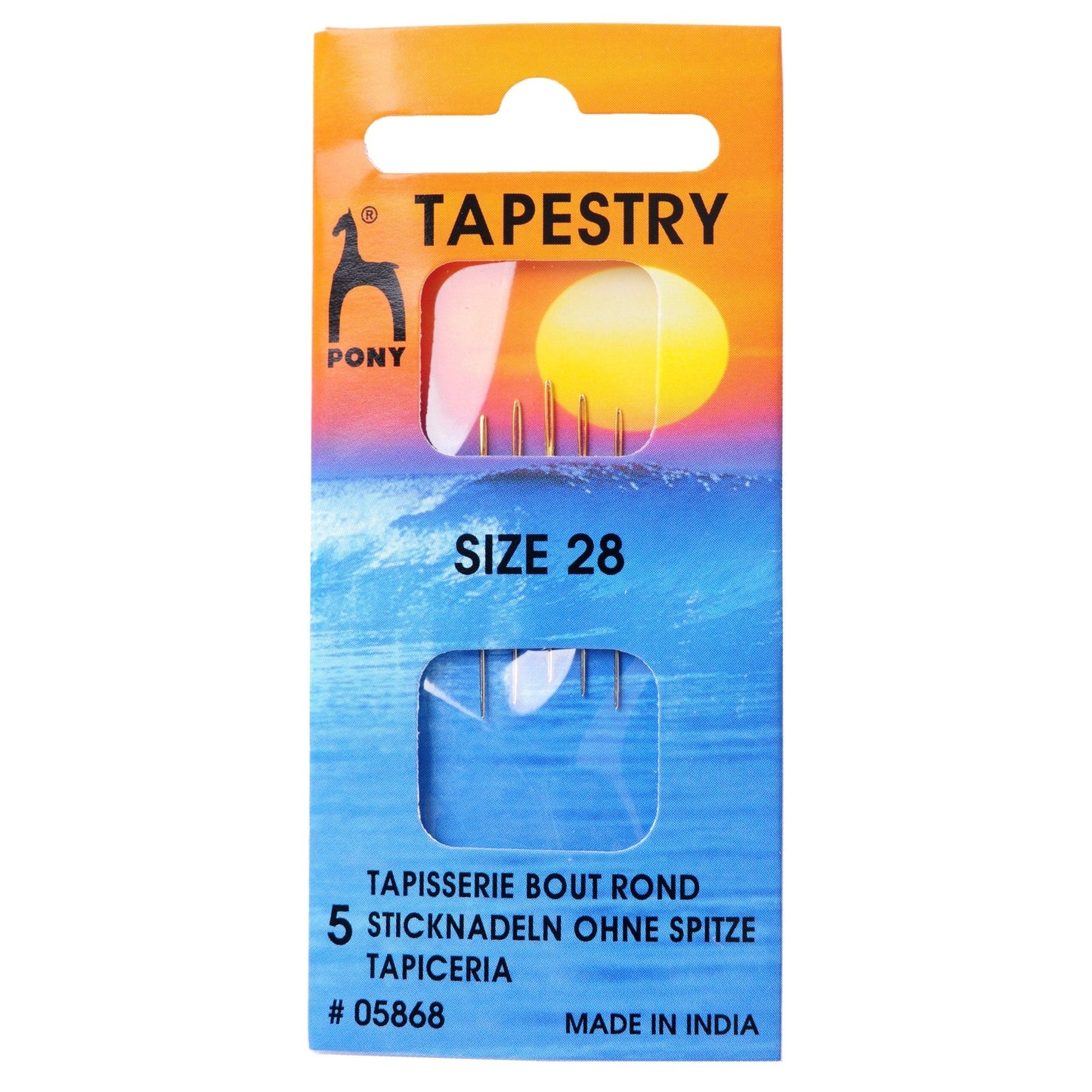Pony Tapestry Needles Gold Eye Blunt Tip Hand Sewing Yarn Crafts - Select Size - Home - Crafts