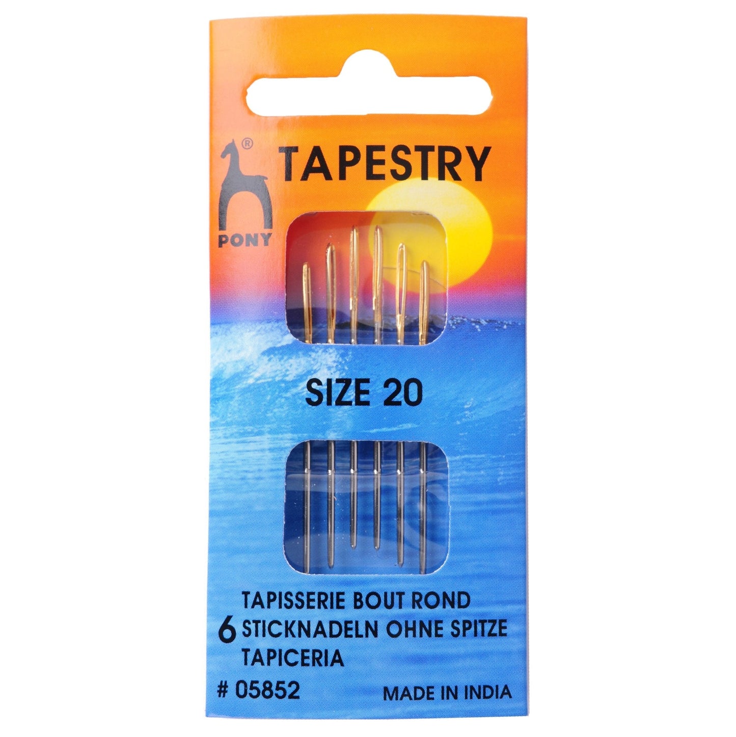 Pony Tapestry Needles Gold Eye Blunt Tip Hand Sewing Yarn Crafts - Select Size - Home - Crafts