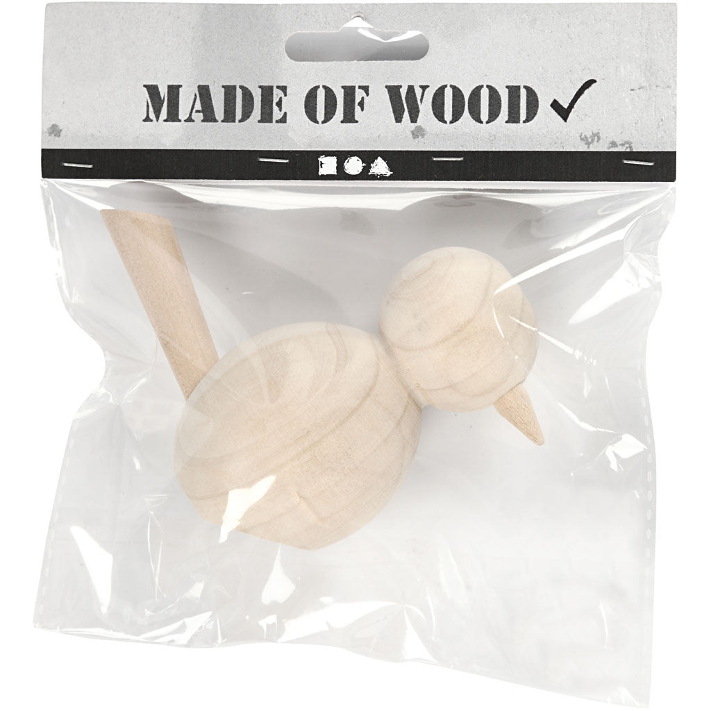 Poplar Wood Bird Decoration Animals Figures Crafts H: 7.6 cm - Home - Crafts