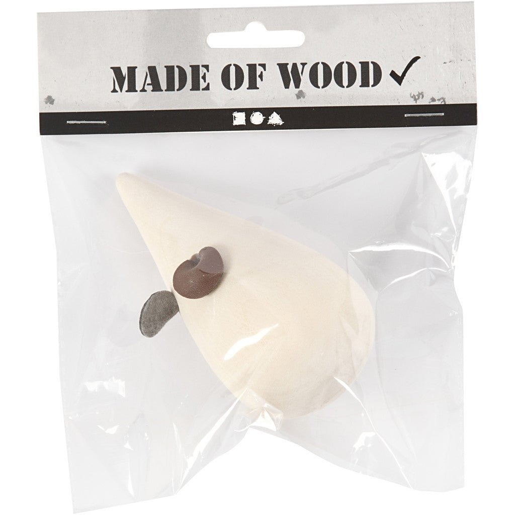 Poplar Wood Mouse With Flat Bottom Decoration Crafts L: 10 cm D: 5.5 cm - Home - Crafts