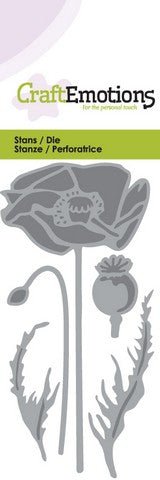 Poppy Stencil Die Universal Embossing Cutting Machine Sizzix Card Making - Home - Crafts