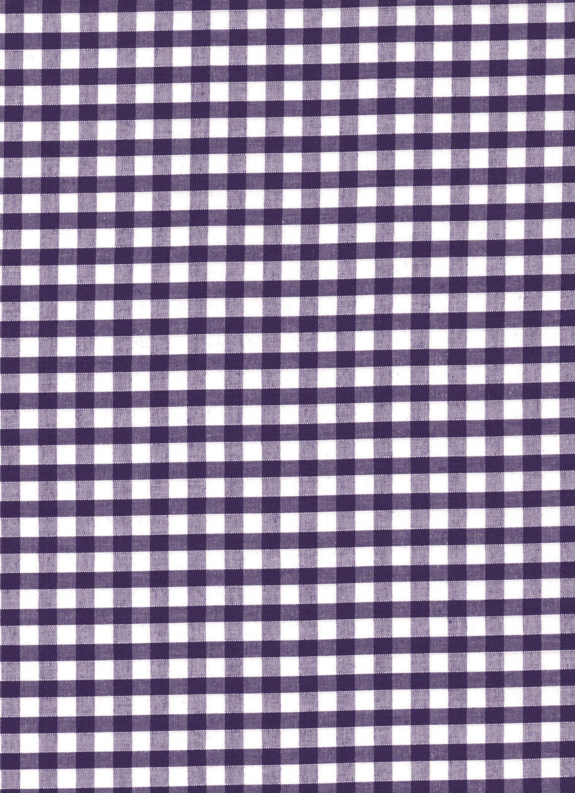 Purple Gingham Polycotton 1/4" Checked Fabric Select Size 112cm Wide - Home - Crafts