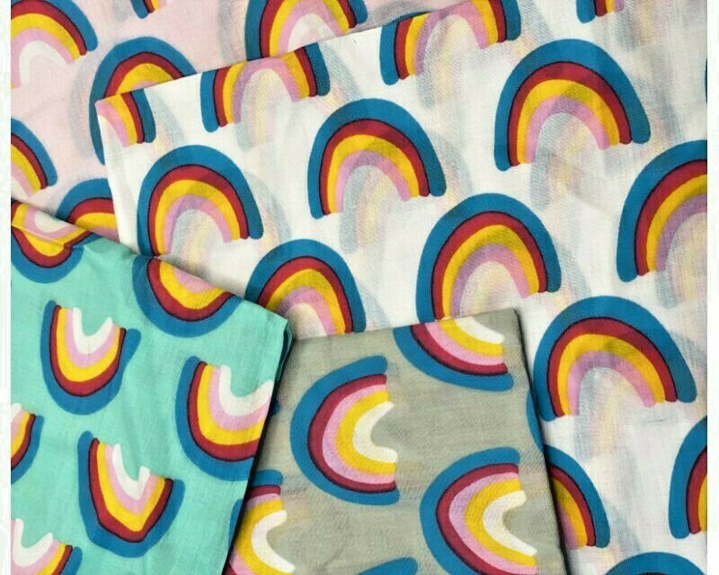 Rainbow Pink Polycotton Children Fabric