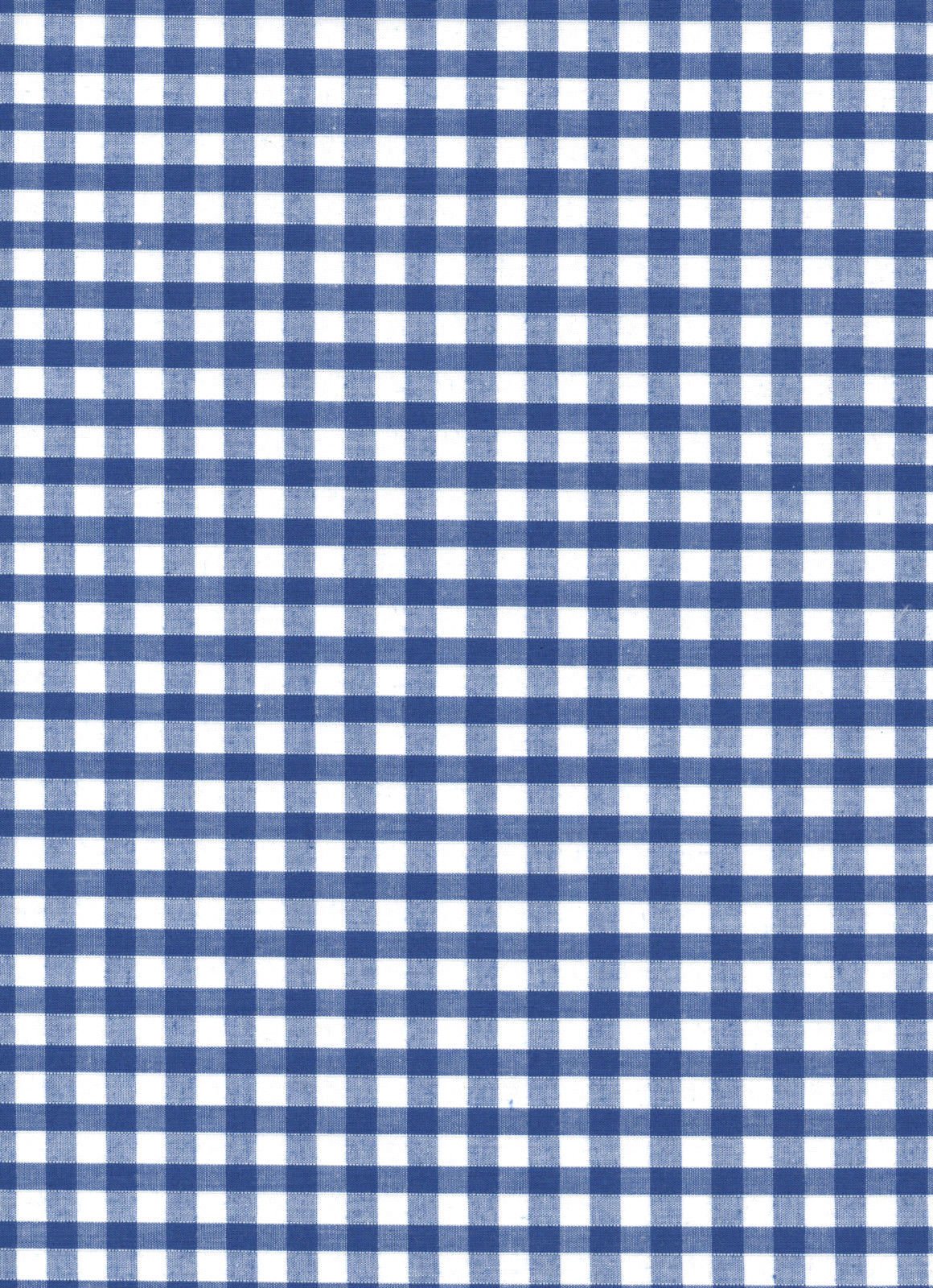 Royal Blue Gingham Polycotton 1/4" Checked Fabric Select Size 112cm Wide - Home - Crafts
