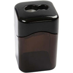 1 x Two-Hole Pencil Sharpener Stationary D:9-12 mm H:6 cm With Shaving Canister