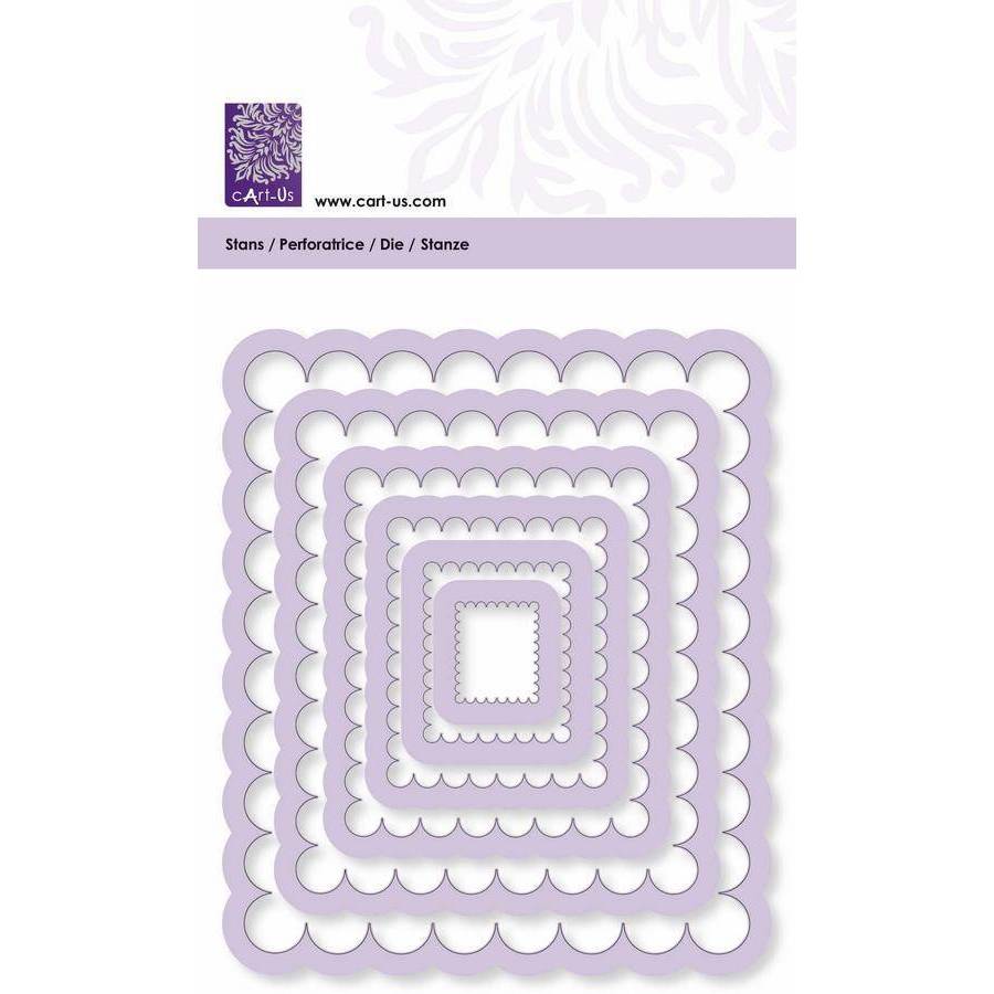Scallop Rectangle Frame All Machine Punching Embossing Stencil Decoration Craft 19 - 99 mm - Home - Crafts
