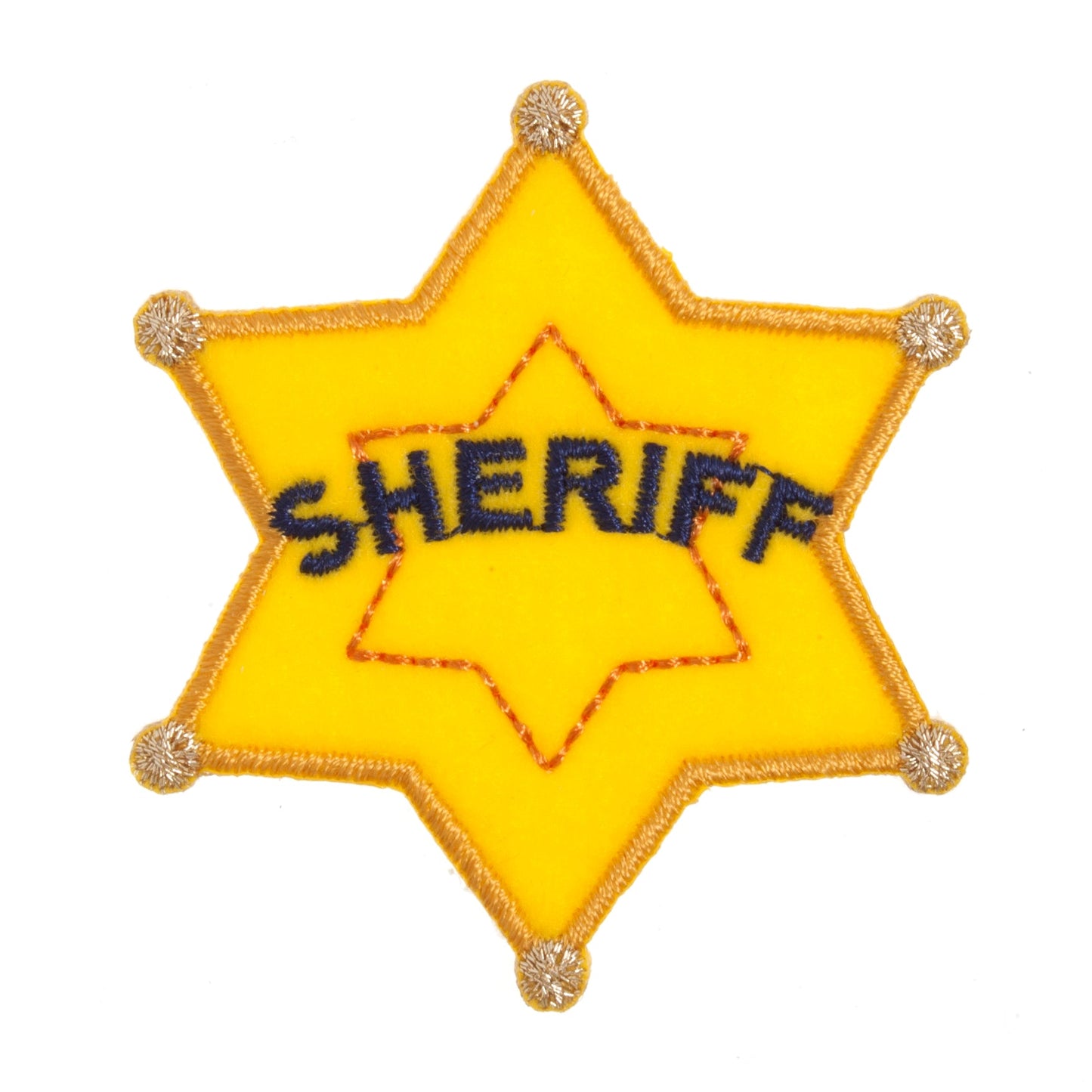 Sew On Motifs Lace Jeans Dresses Applique Patches 6cm - Sheriff Badge - Home - Crafts