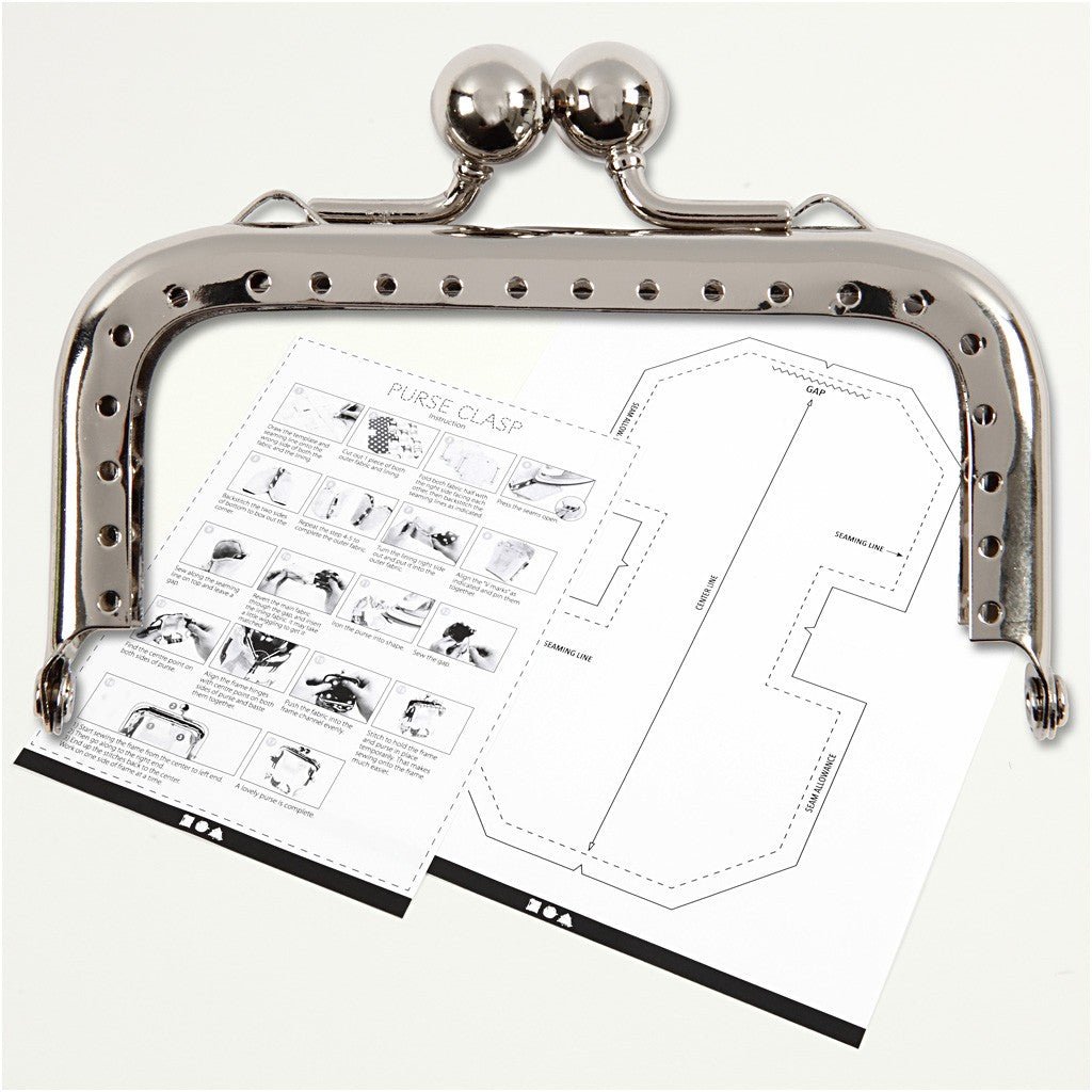Silver Colour Metallic Square Purse Clasp Kit With Sewing Hole Craft Accessories - Home - Crafts