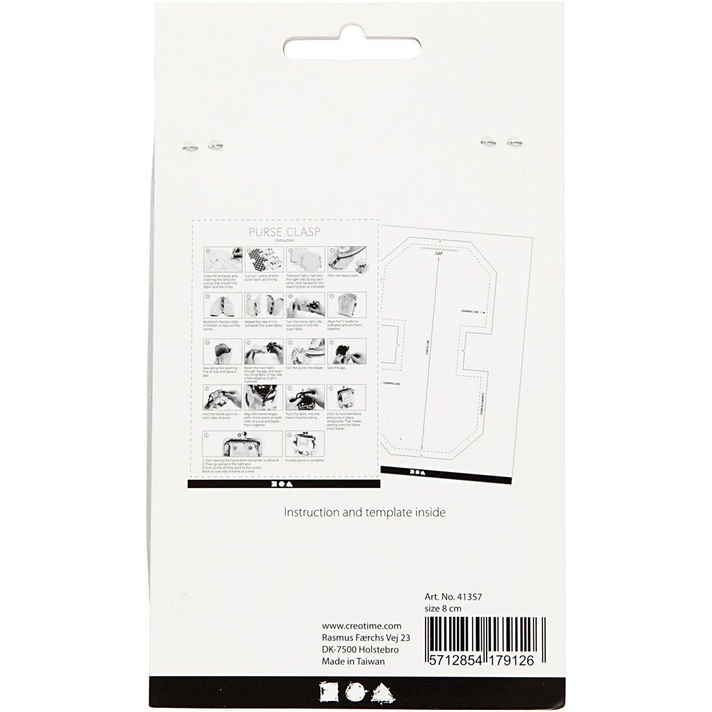 Silver Colour Metallic Square Purse Clasp Kit With Sewing Hole Craft Accessories - Home - Crafts