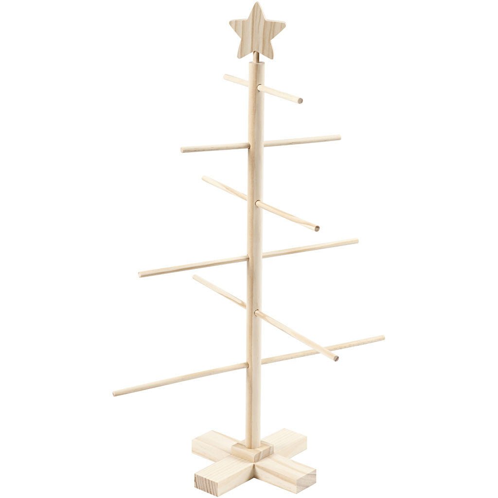 Solid Wood Self Assemble Christmas Tree Decoration Crafts W: 40.5 cm H: 60 cm - Home - Crafts