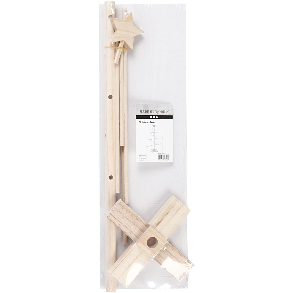 Solid Wood Self Assemble Christmas Tree Decoration Crafts W: 40.5 cm H: 60 cm - Home - Crafts