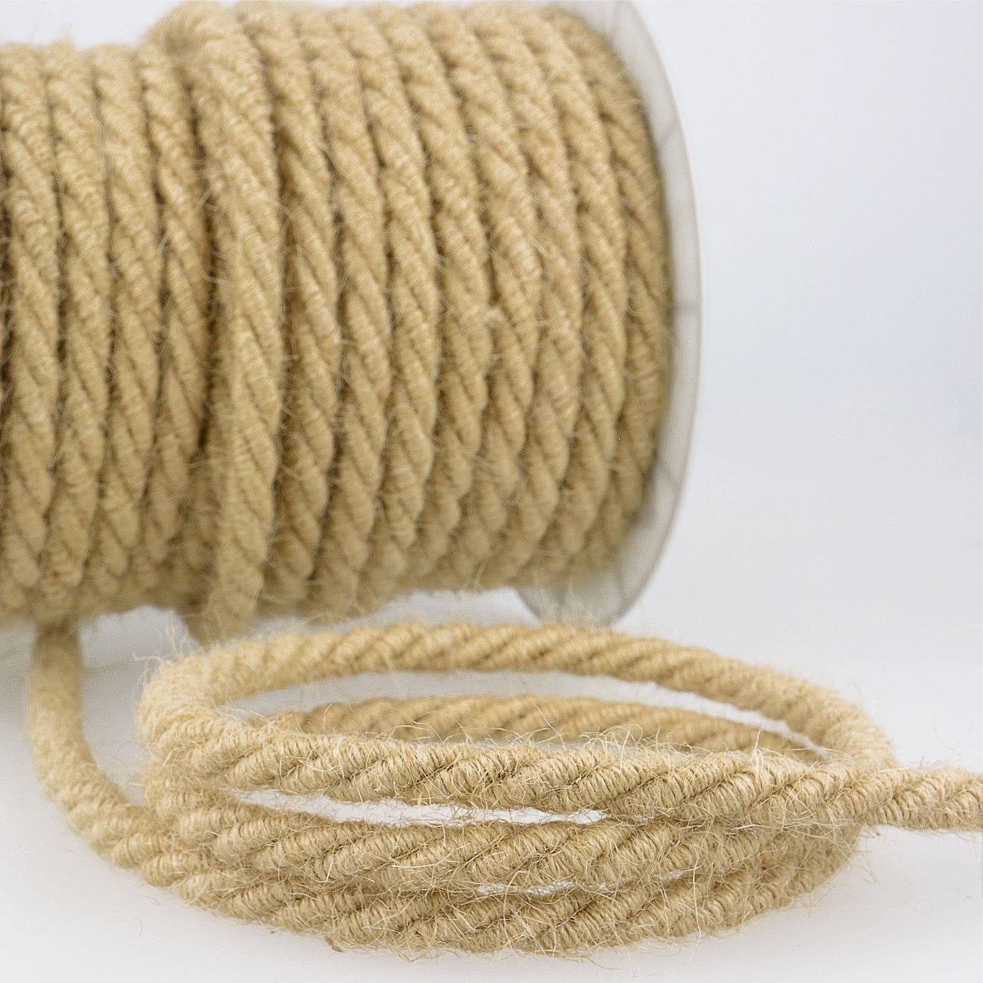 Stephanoise Natural Jute Cord Macramé Ribbons Crafts 20m x 6mm - Select Size