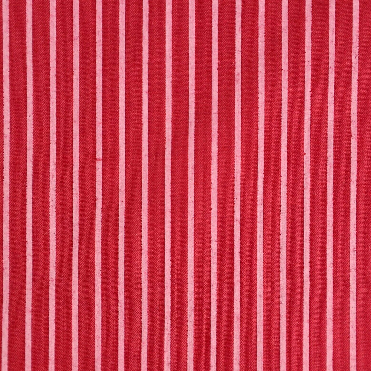 Ticking Stripes Cherry Shabby Chic Polycotton Floral Fabric - Home - Crafts