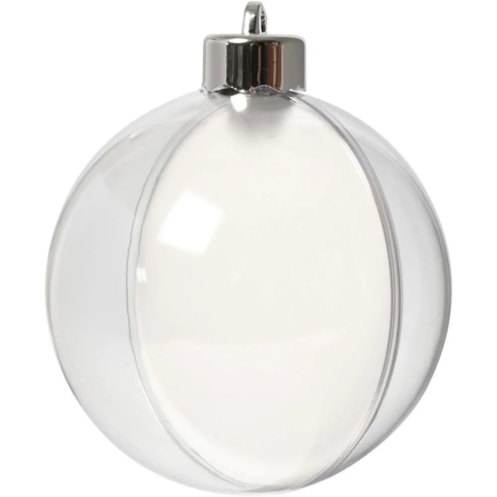 Transparent Plastic Baubles Assorted Diameter Christmas Hanging Decoration Craft
