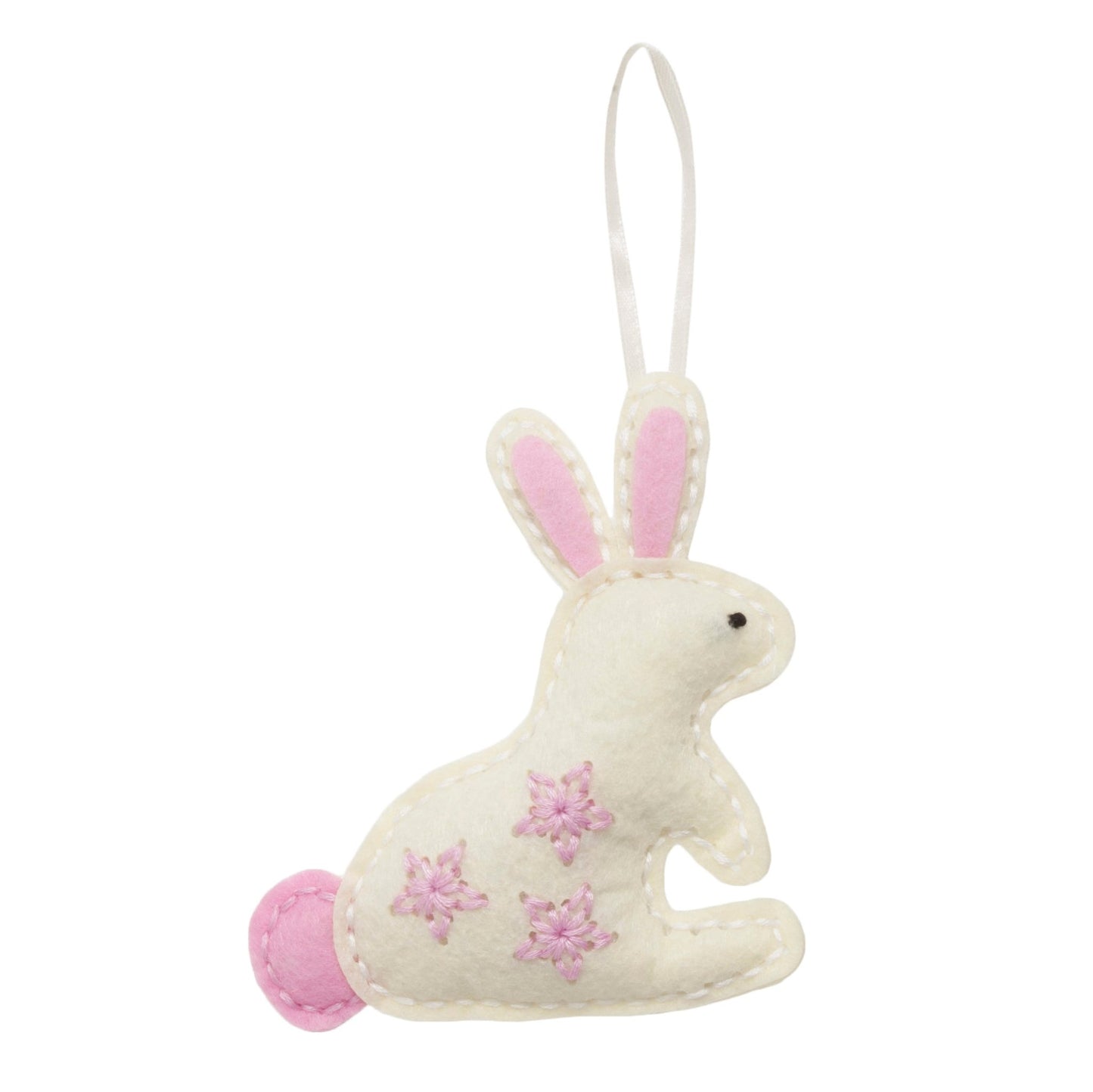 Trimits Bunny Pre Punched Shaped Acrylic Felt Kits For Beginners 25mm x 105mm x 115mm - Home - Crafts