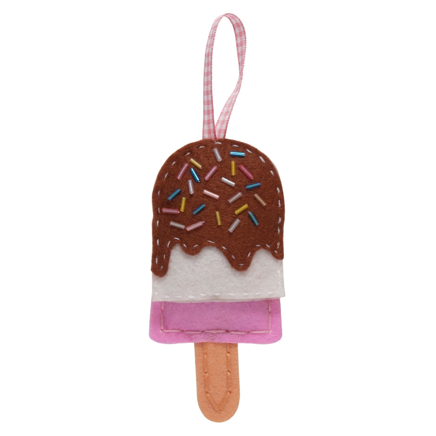 Trimits Ice Lolly Pre Punched Shaped Acrylic Felt Kit For Beginners 12cm x 6cm - Home - Crafts